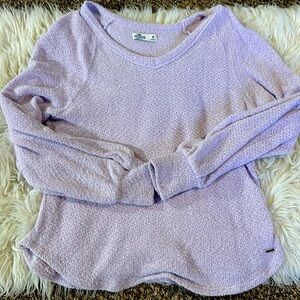 Hollister lavender fuzzy knit sweater